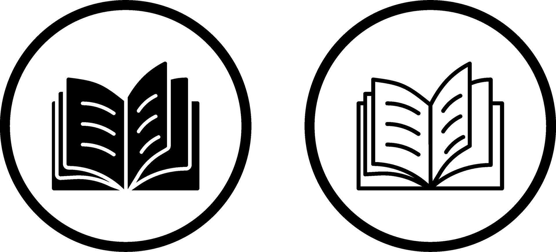 Open Book Vector Icon