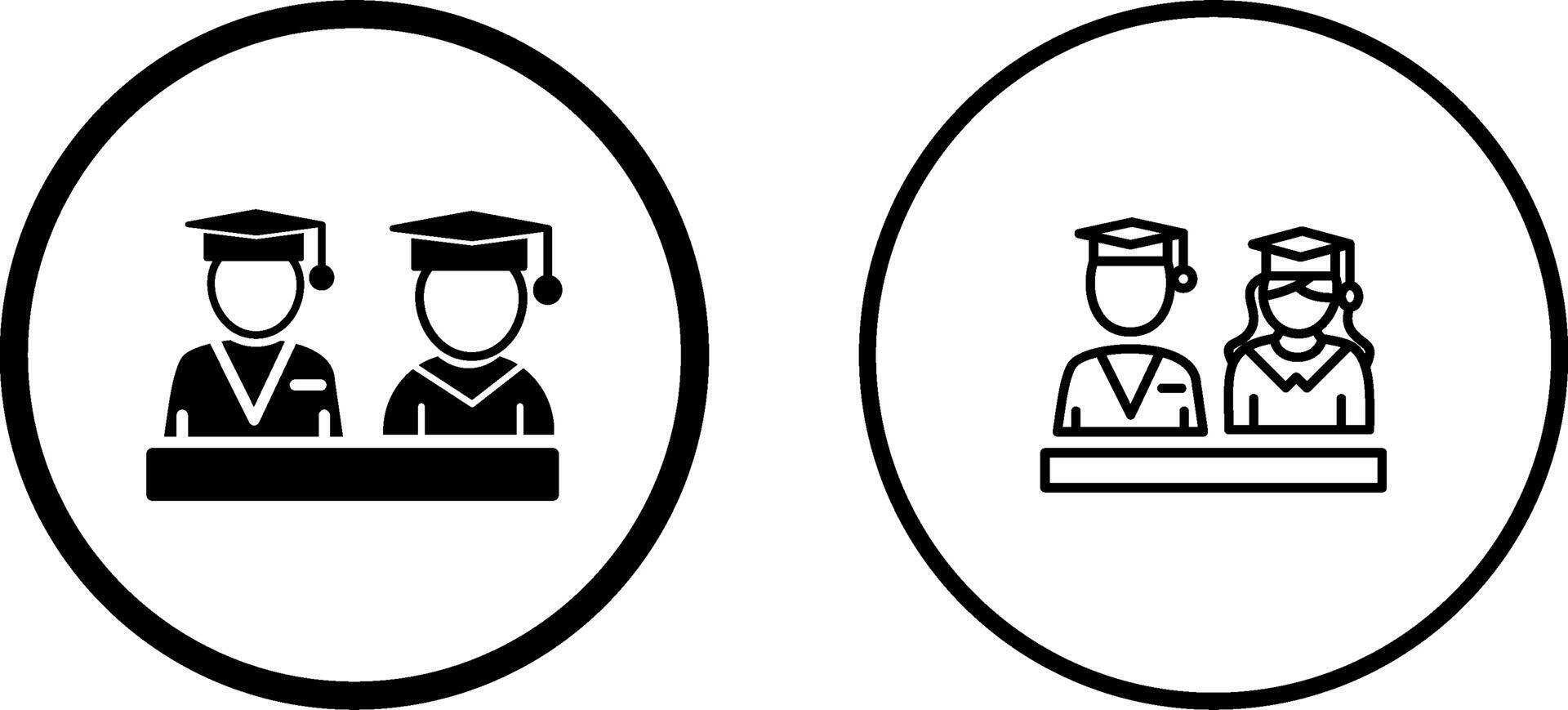 Students Sitting Vector Icon