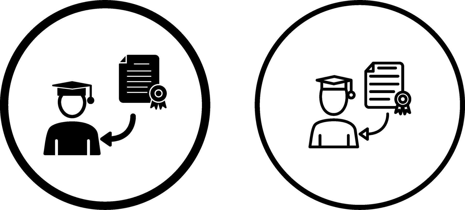 Receiving Diploma Vector Icon