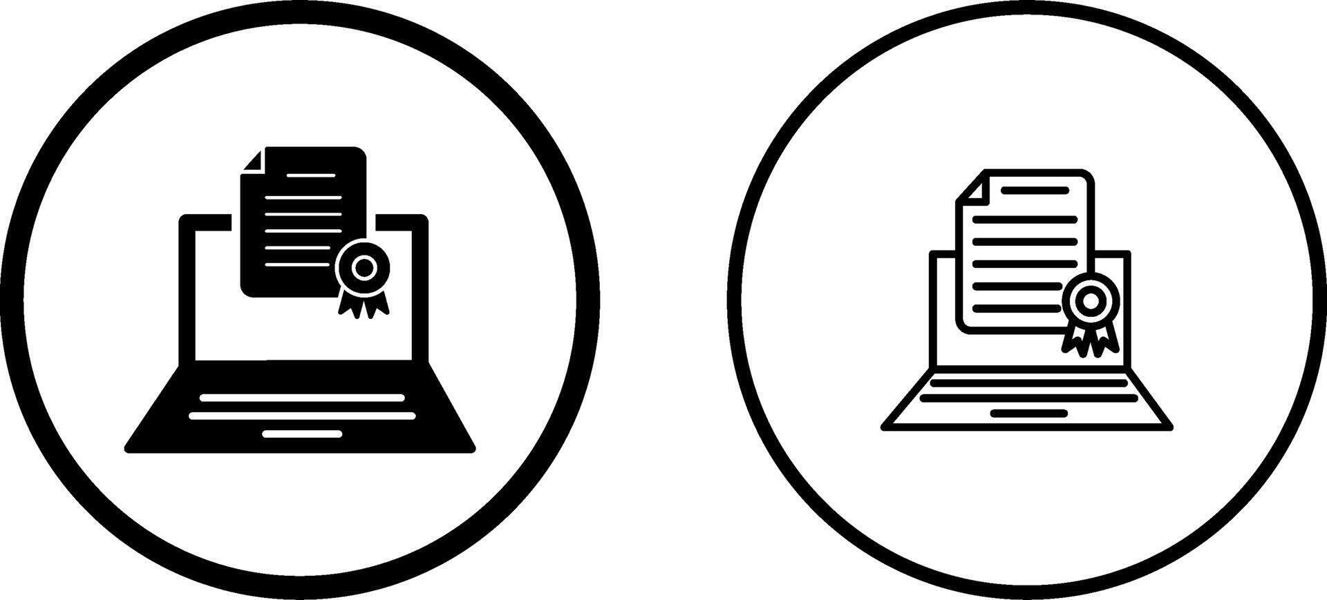 Online Graduation Vector Icon