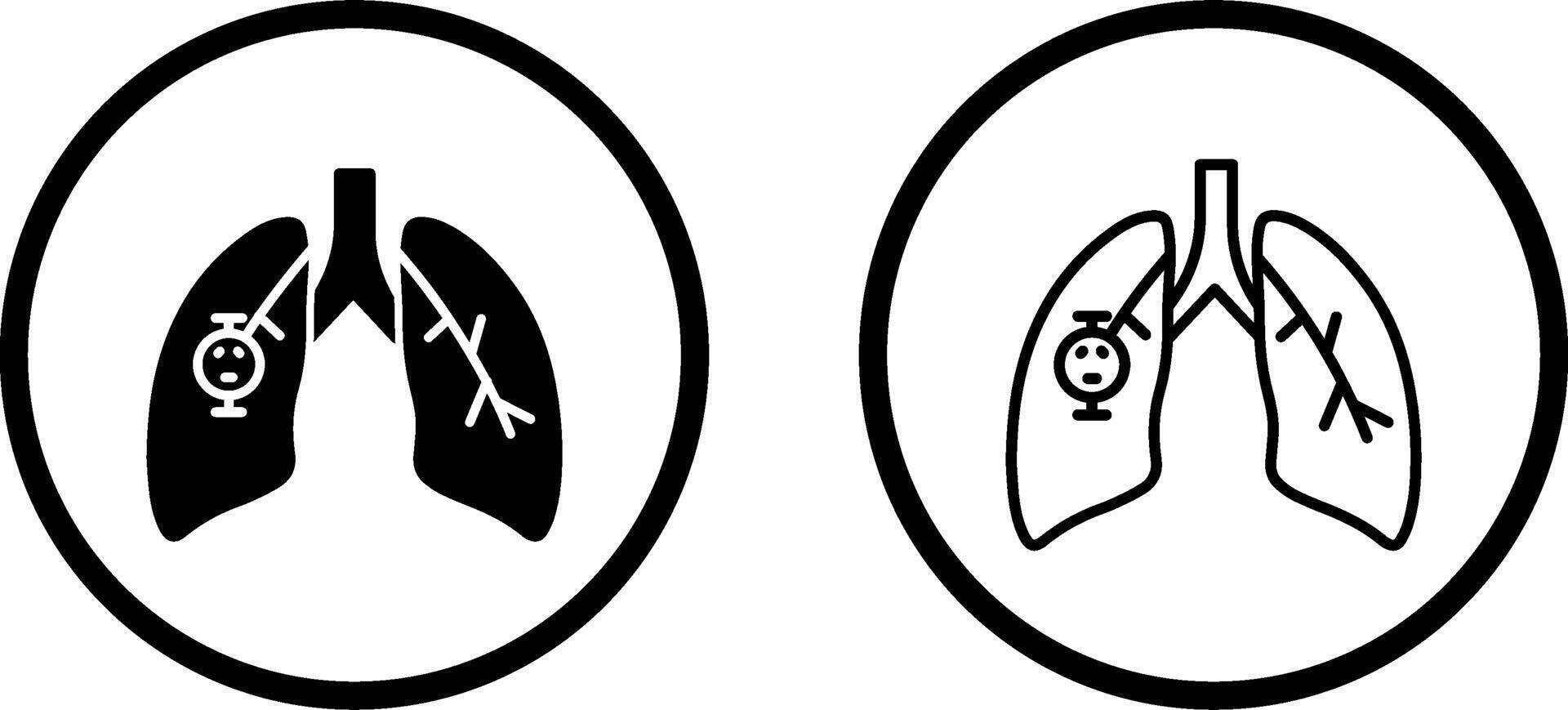 Lung Cancer Vector Icon