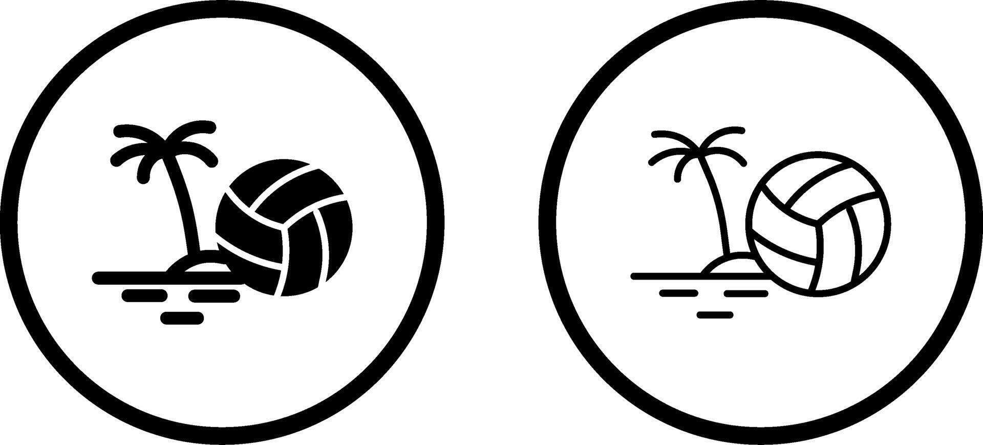 Beach Volleyball Vector Icon