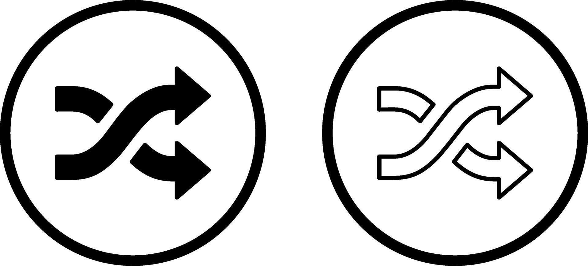 Shuffle Vector Icon