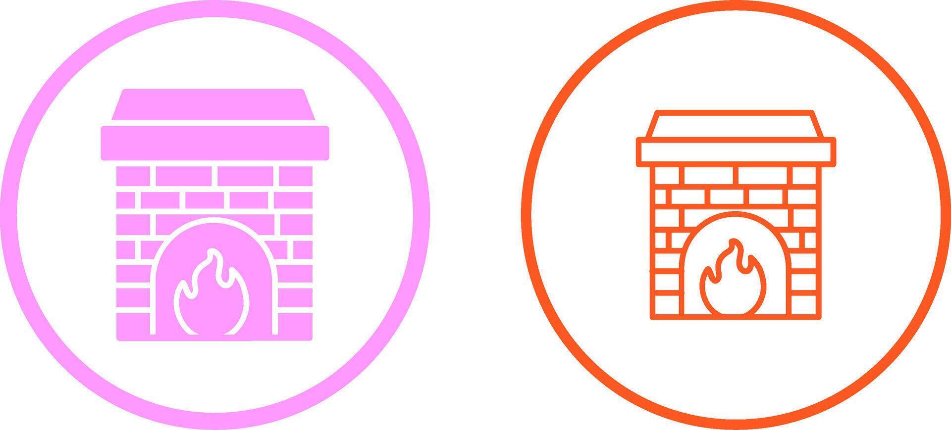 Fireplace Vector Icon