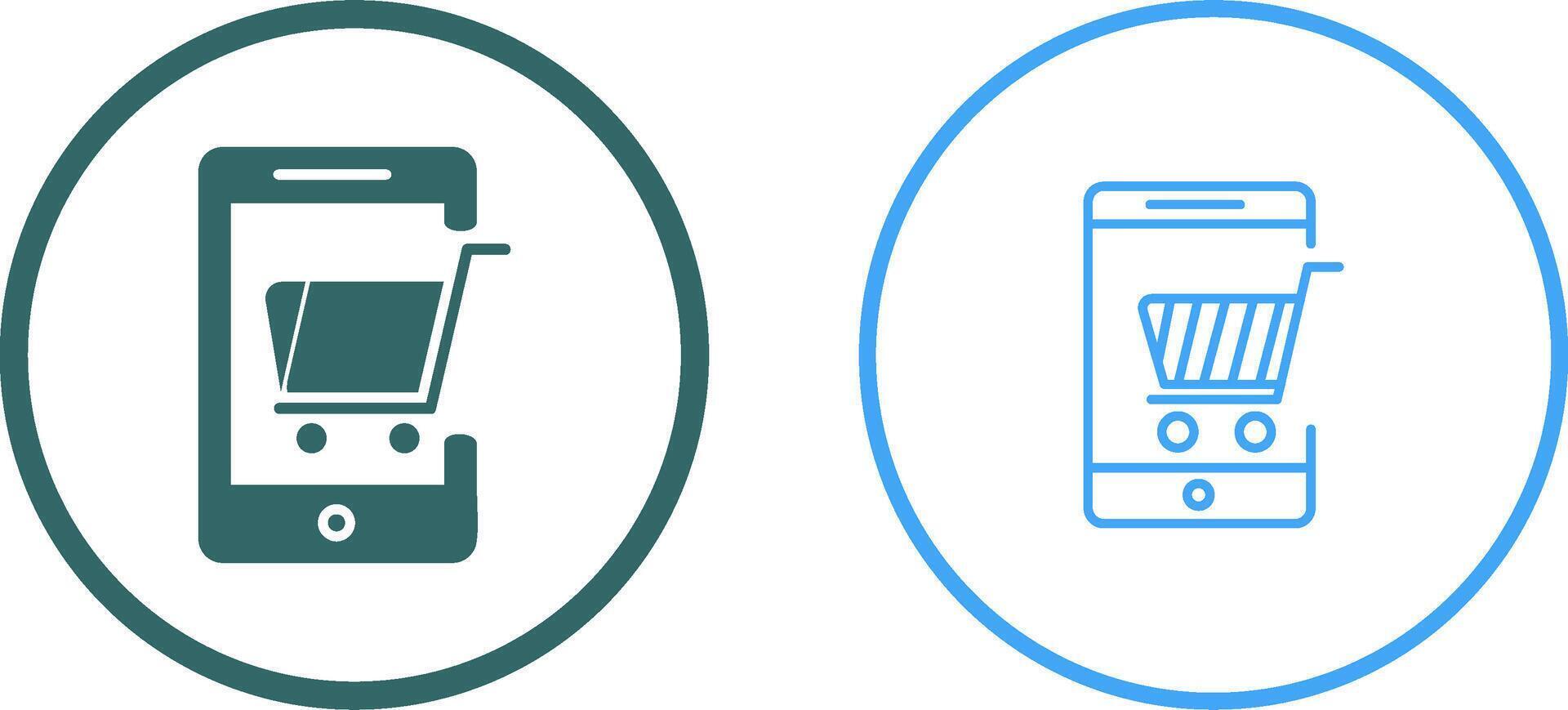 Mobile Shopping Vector Icon