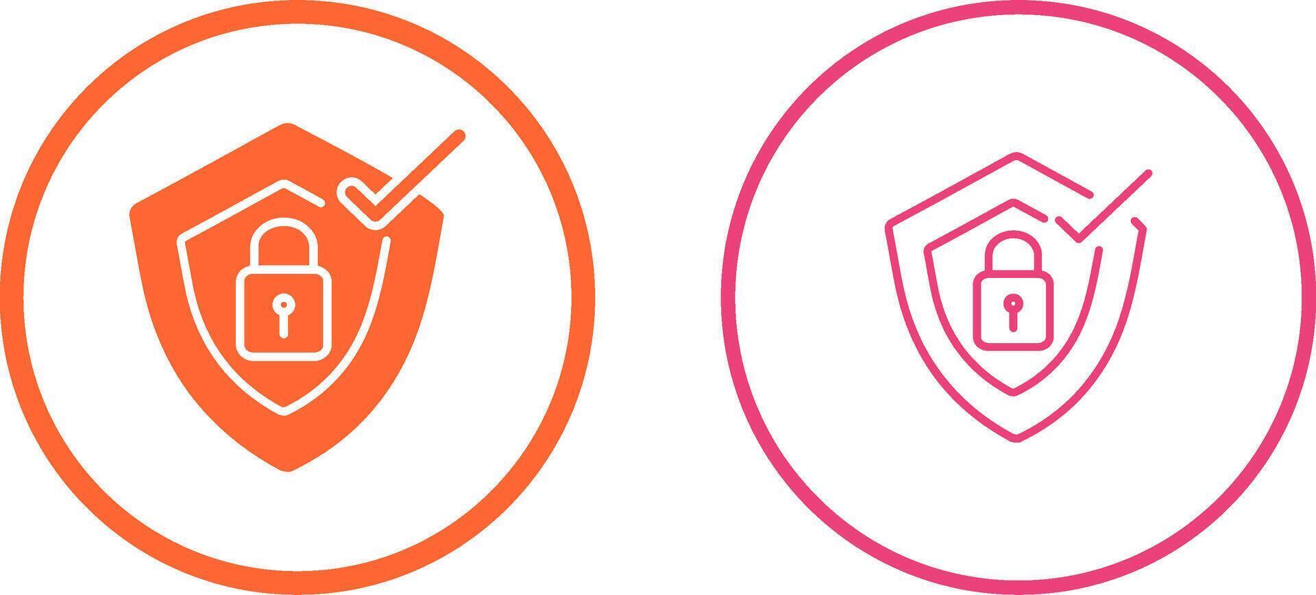 icono de vector de protección verificada