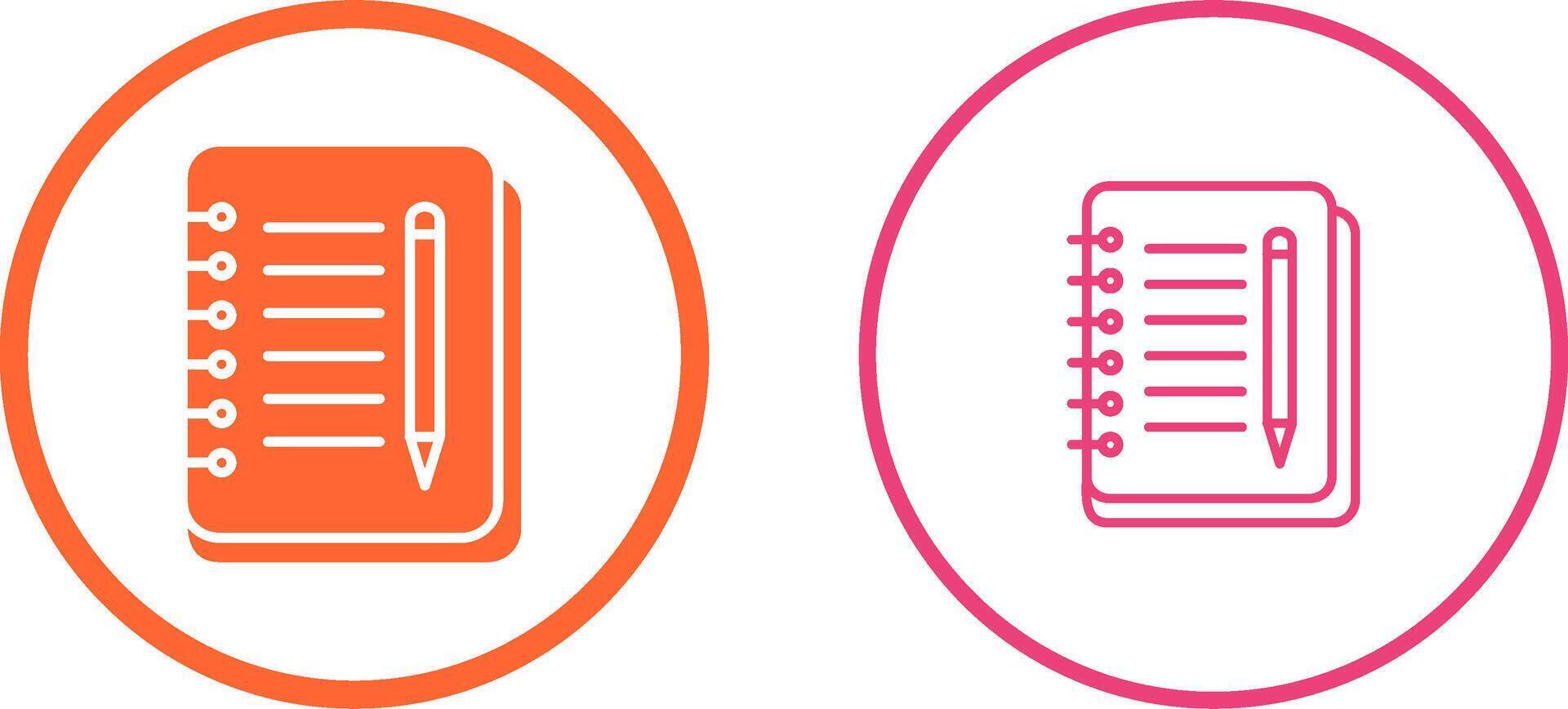 Notebook And Pen Vector Icon