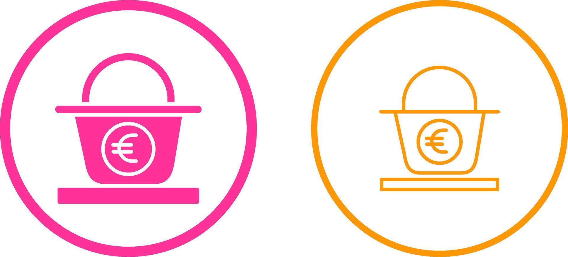 Euro Basket Vector Icon