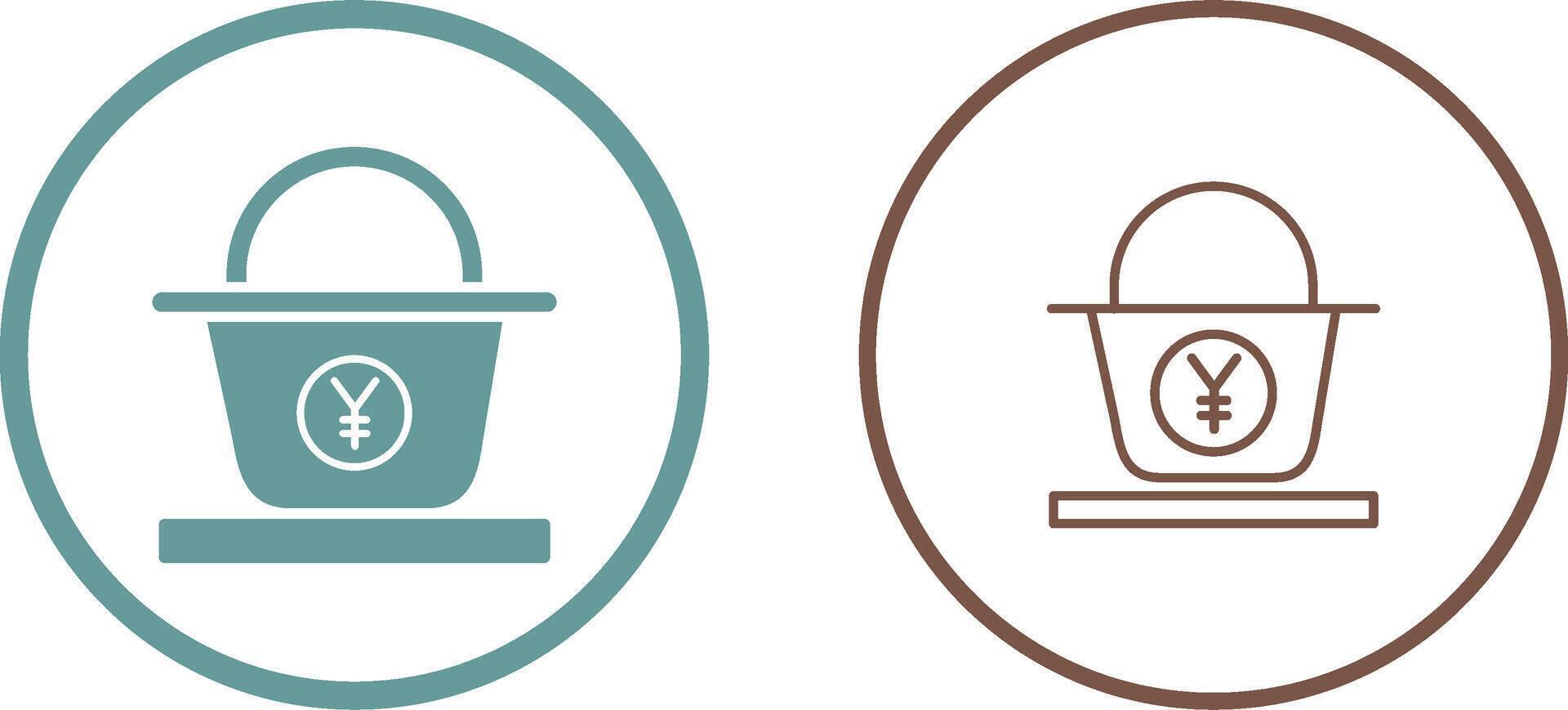 Yen Basket Vector Icon