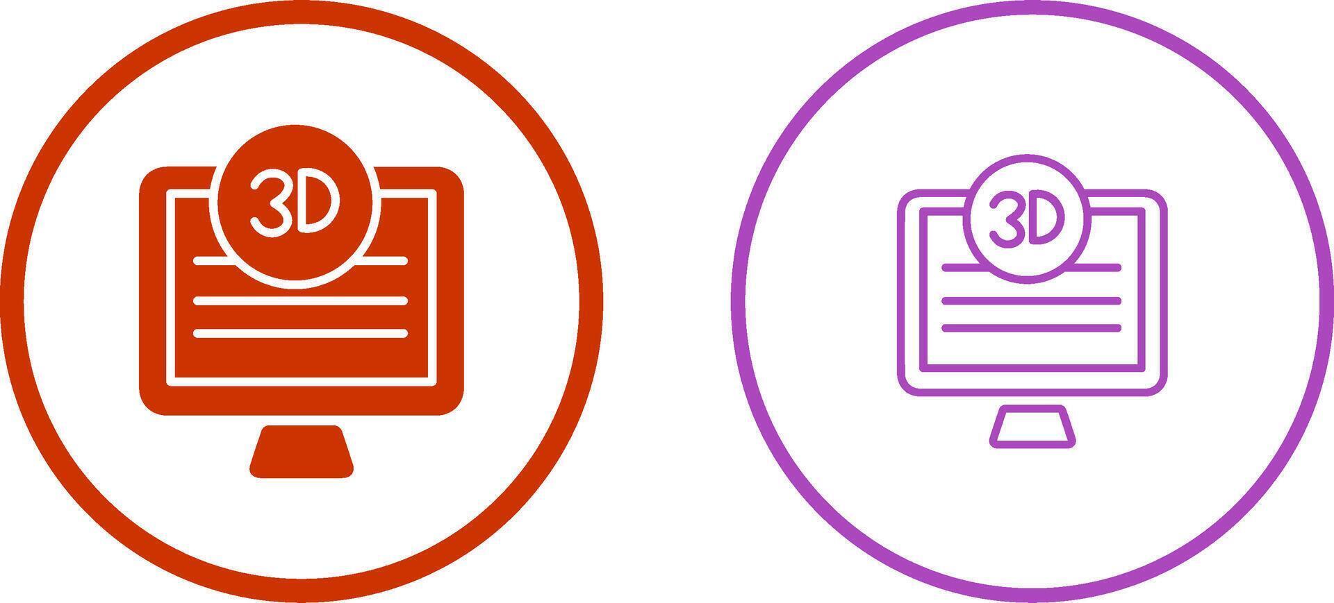 3D Quality Screen Vector Icon