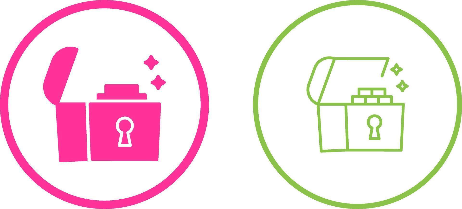 Open Treasure Box Vector Icon