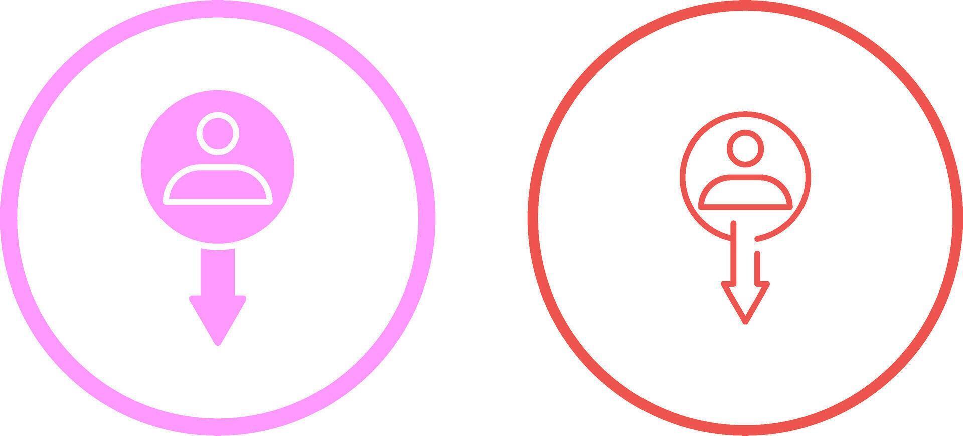 User Down Vector Icon