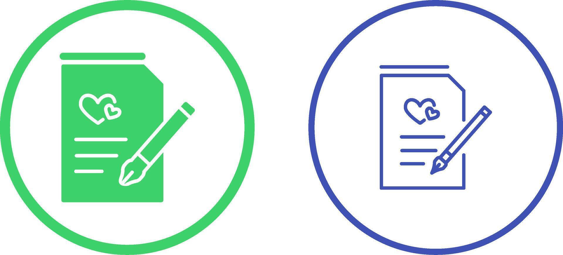 Marriage Contract Vector Icon