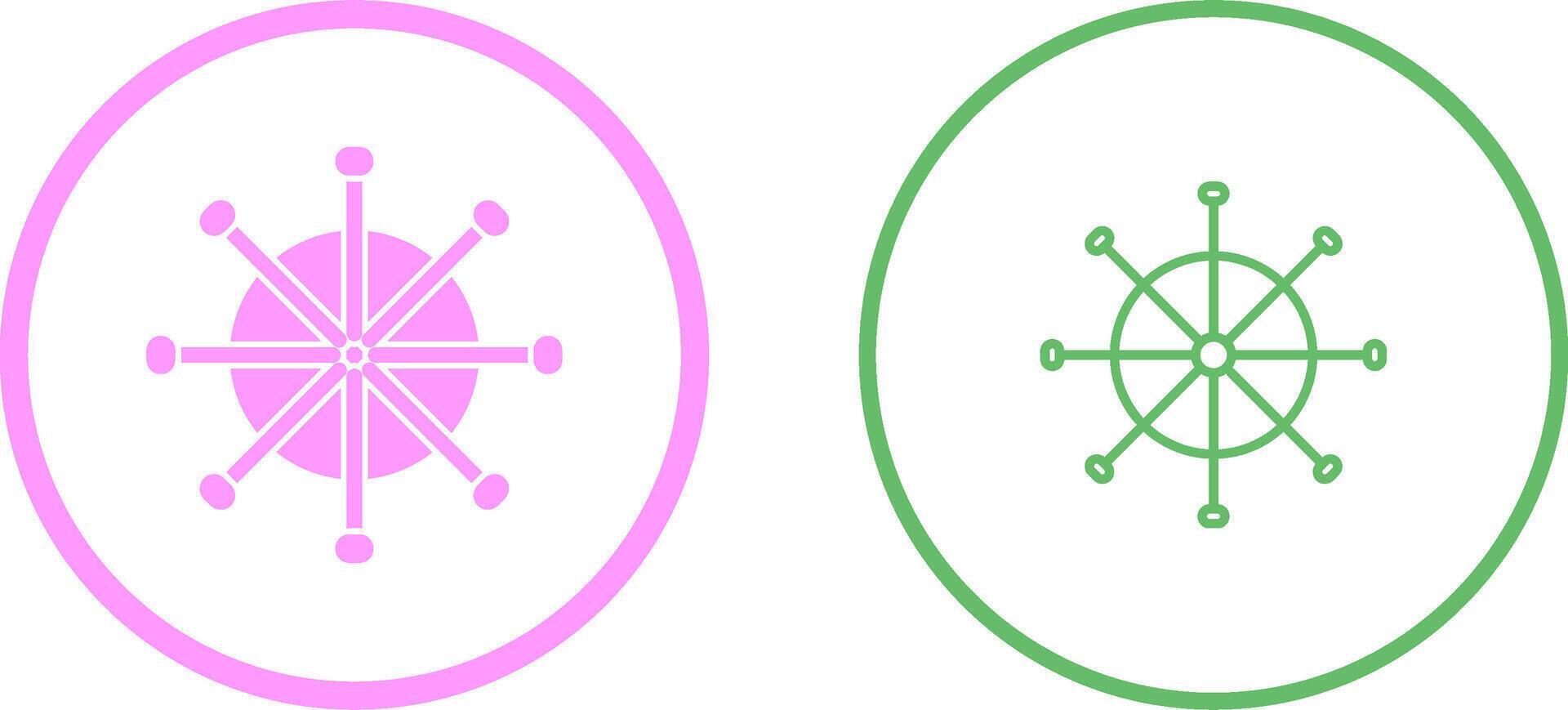 Ship Wheel Vector Icon