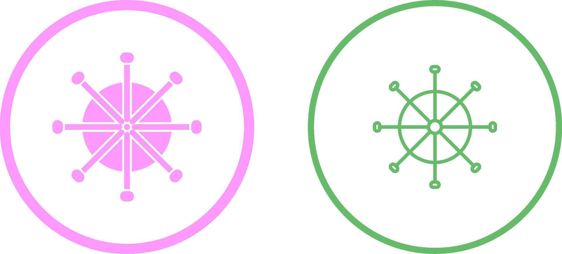 Ship Wheel Vector Icon