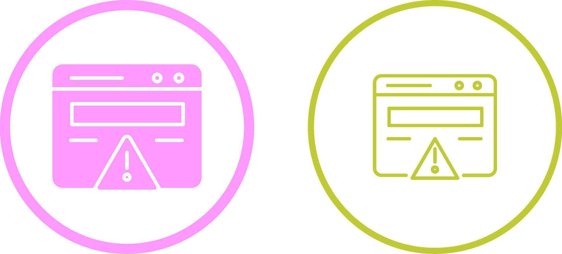 Web Error Vector Icon