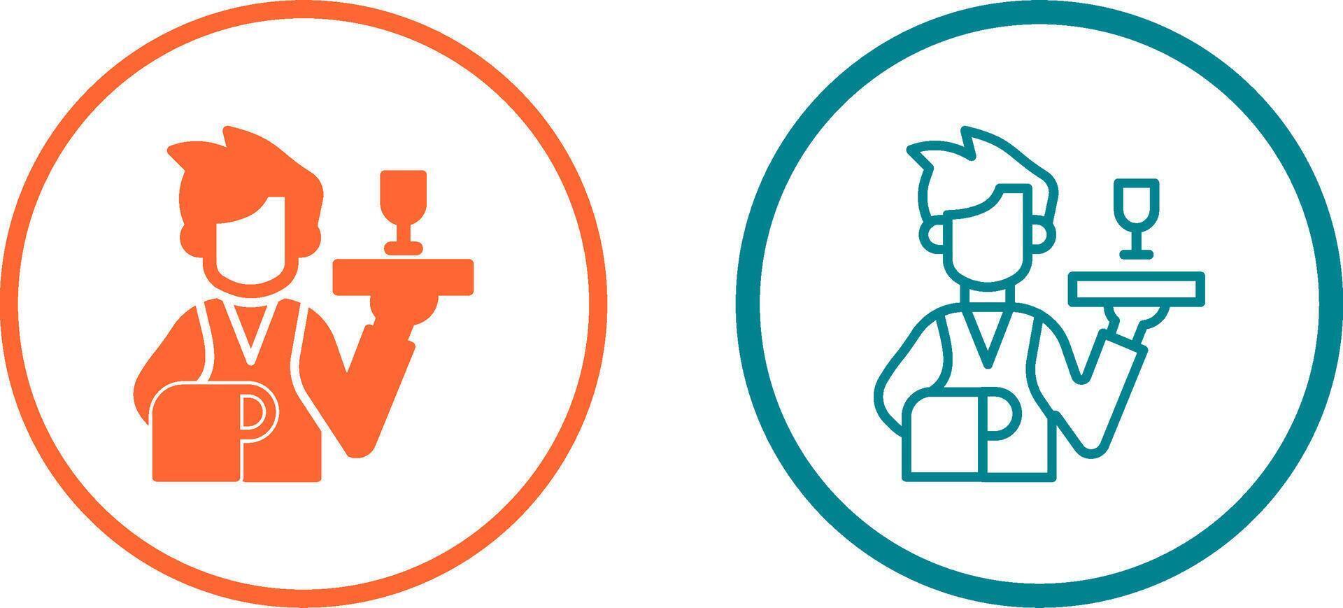 Waiter Vector Icon