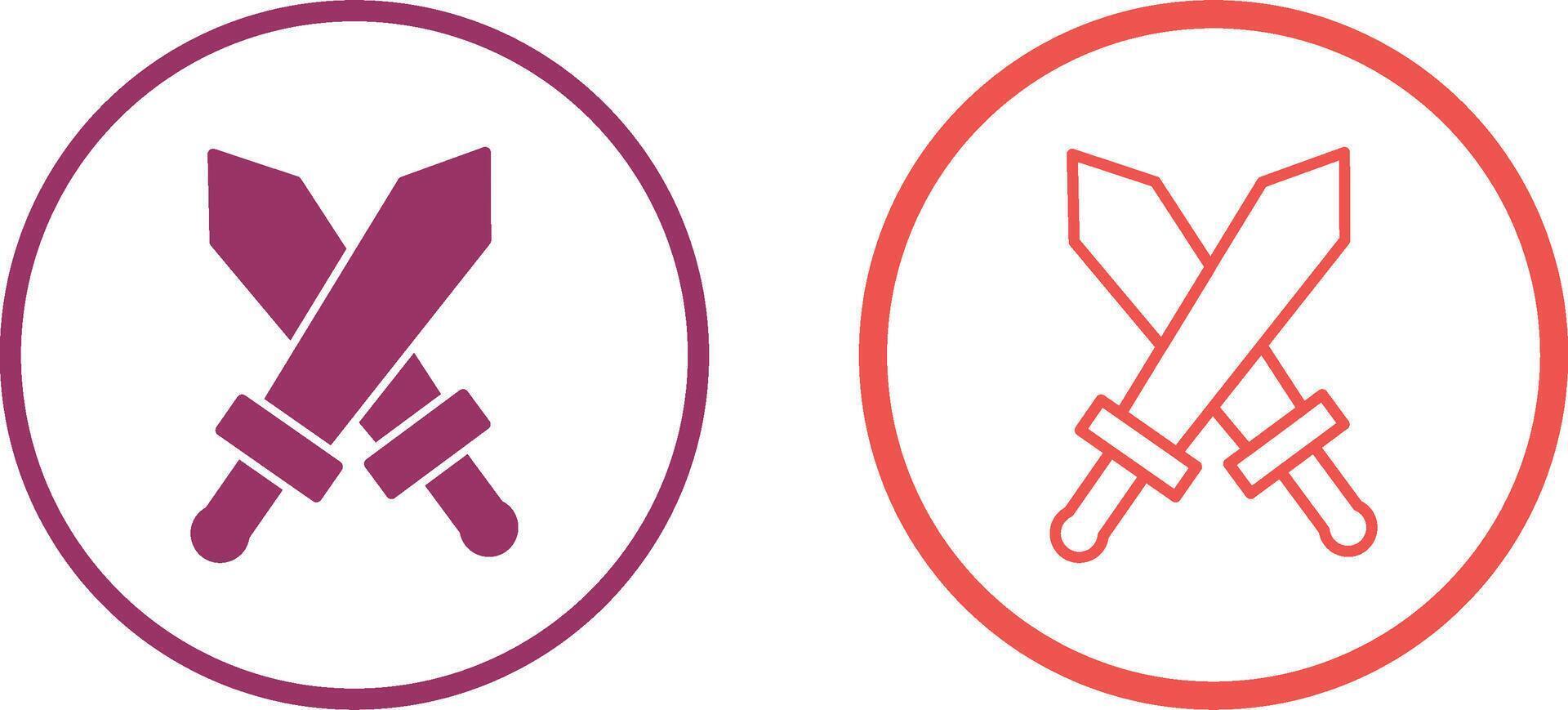 Two Swords Vector Icon