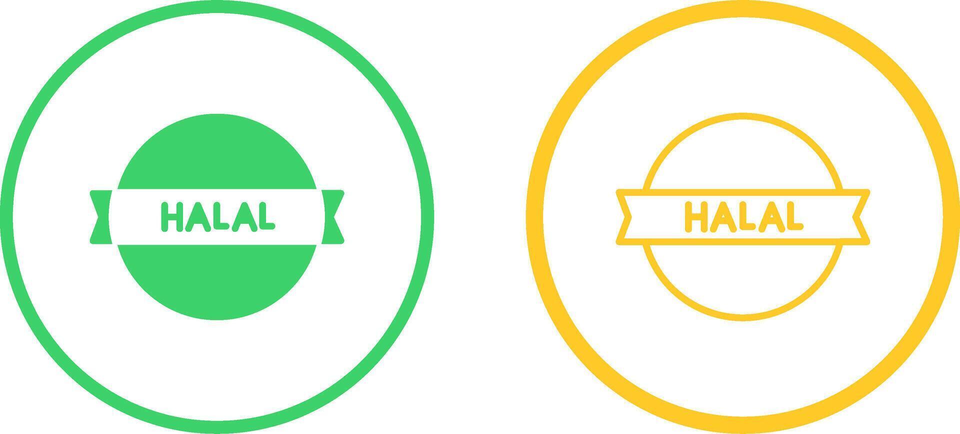 Halal Sticker Vector Icon