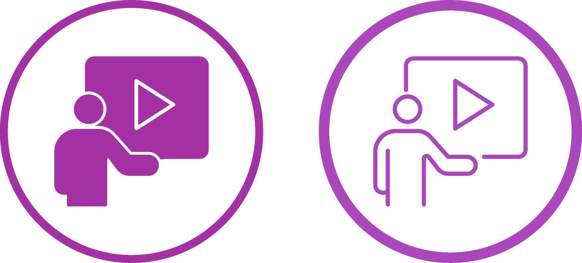 Video Lesson Vector Icon