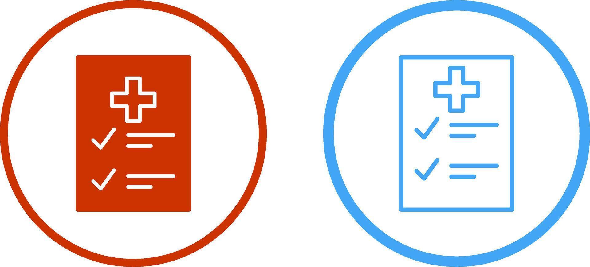 Medical Examination List Vector Icon