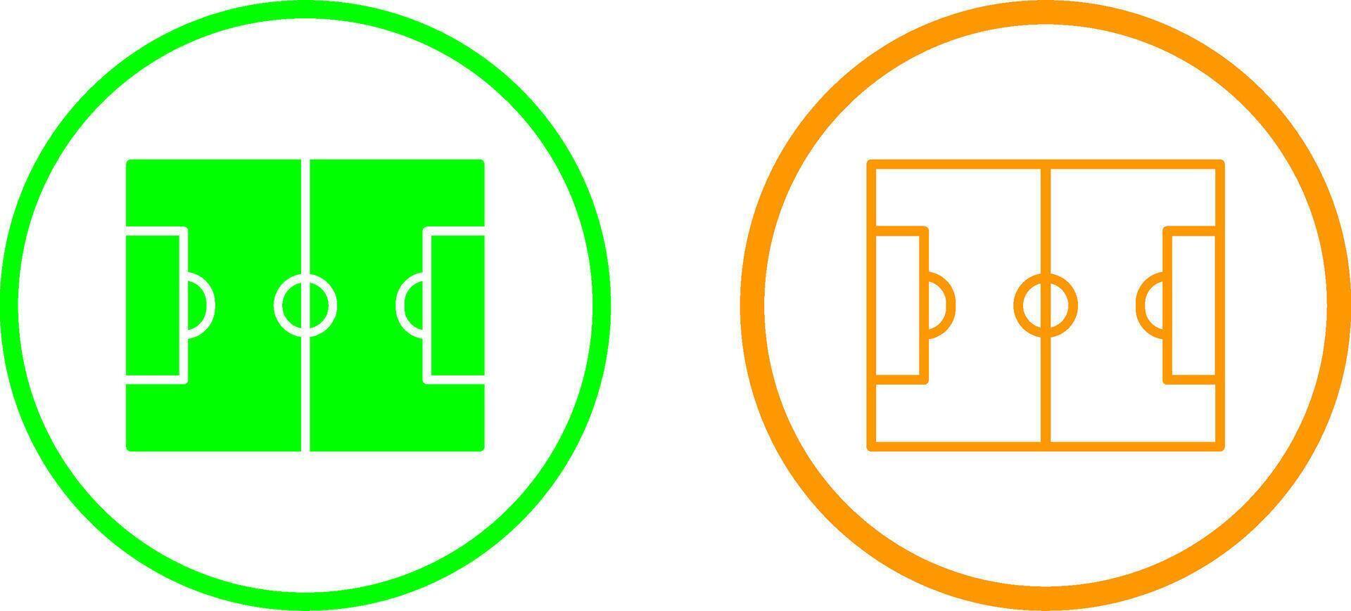 icono de vector de campo de fútbol