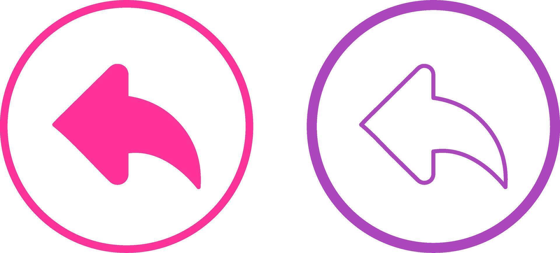 Left Back Arrow Vector Icon