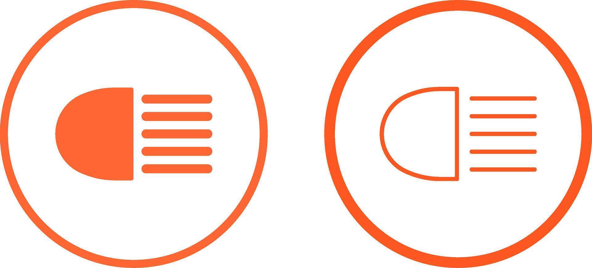 Headlight Vector Icon