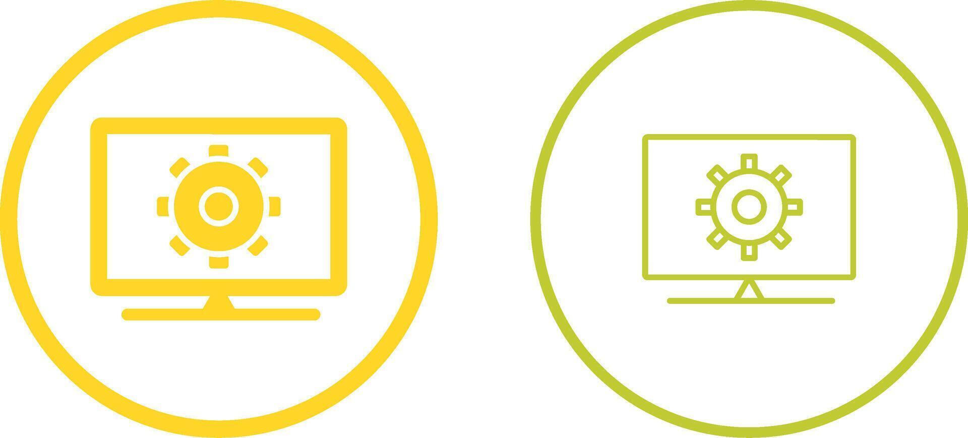 Computer Settings Vector Icon