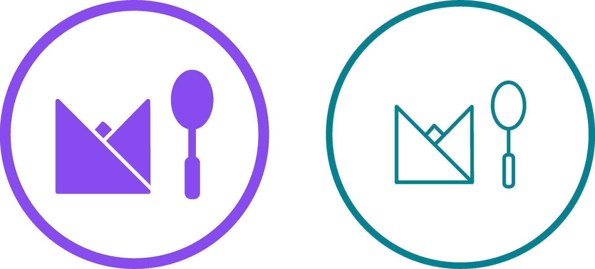 Spoon and Napkin Vector Icon