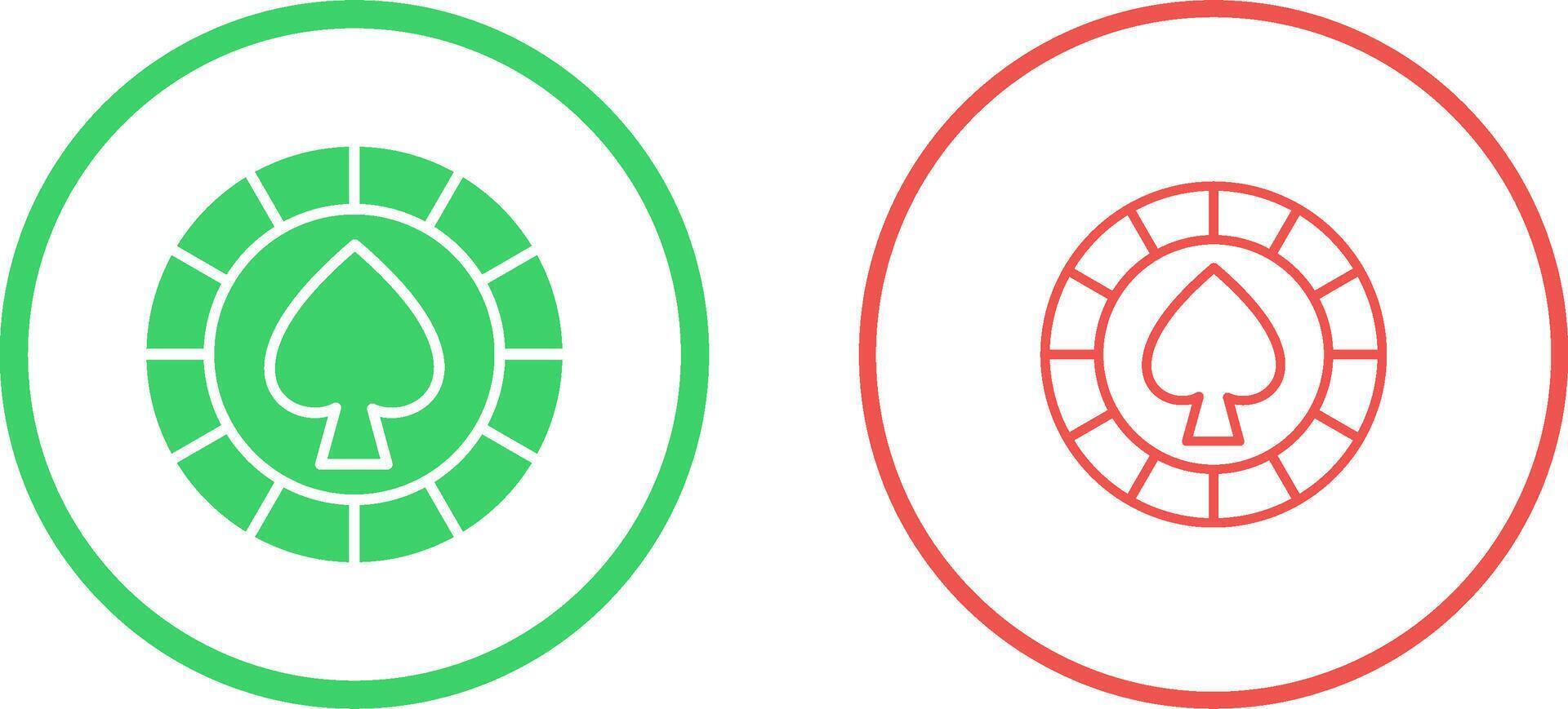 Spade Chip Vector Icon