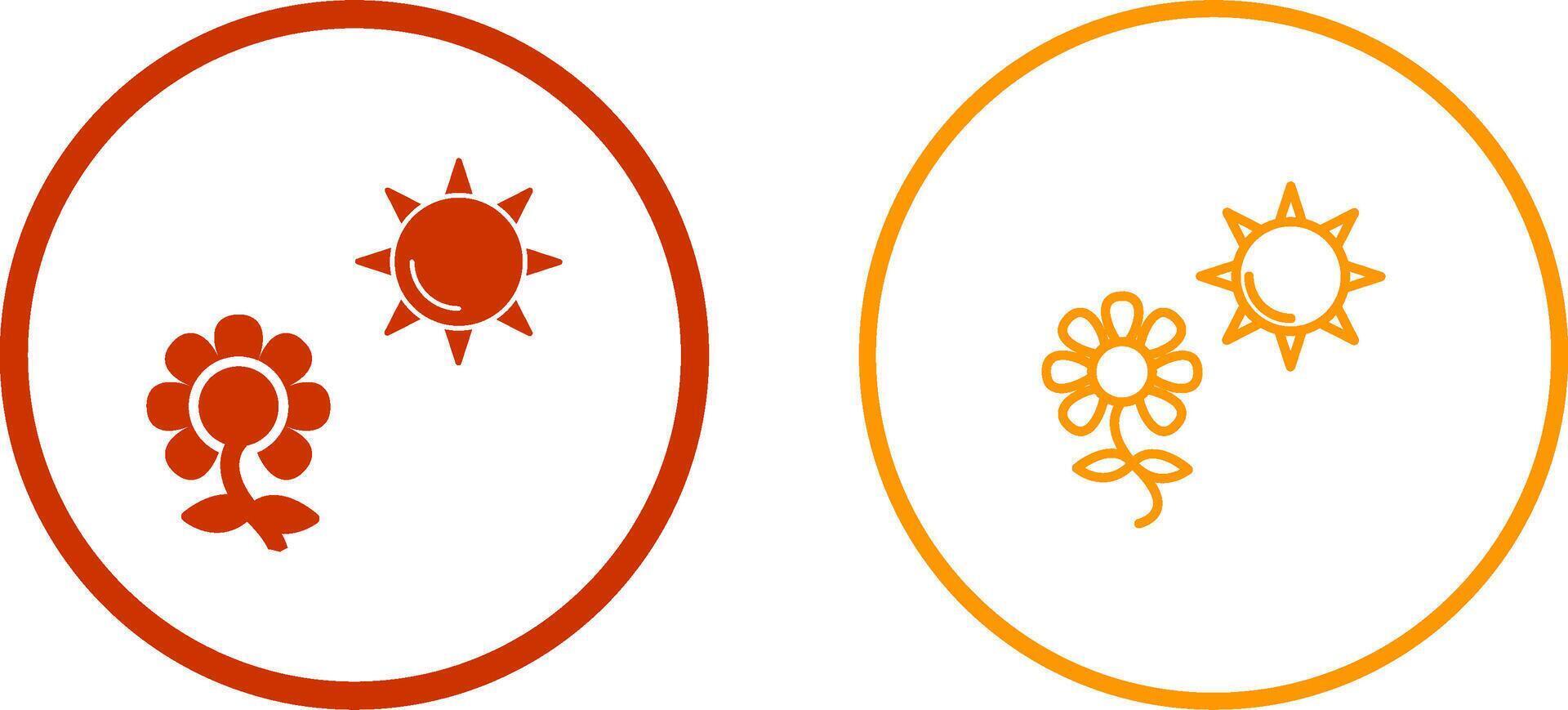 Flower in sunlight Vector Icon