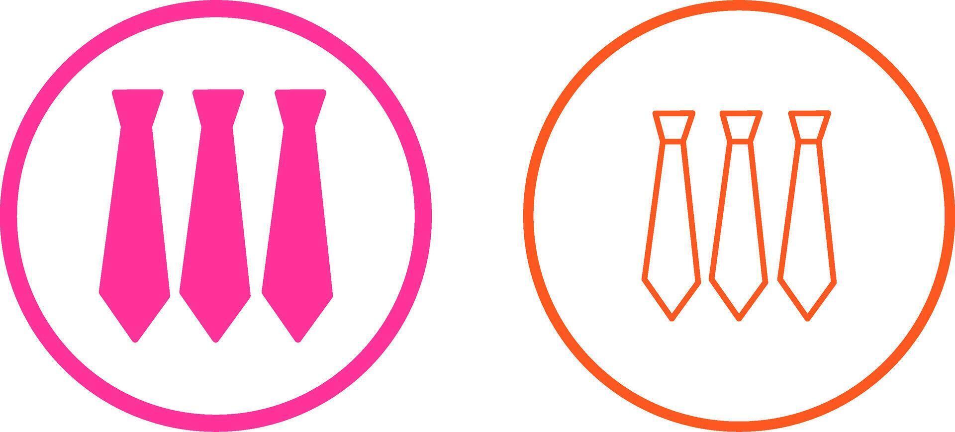 Three Ties Vector Icon