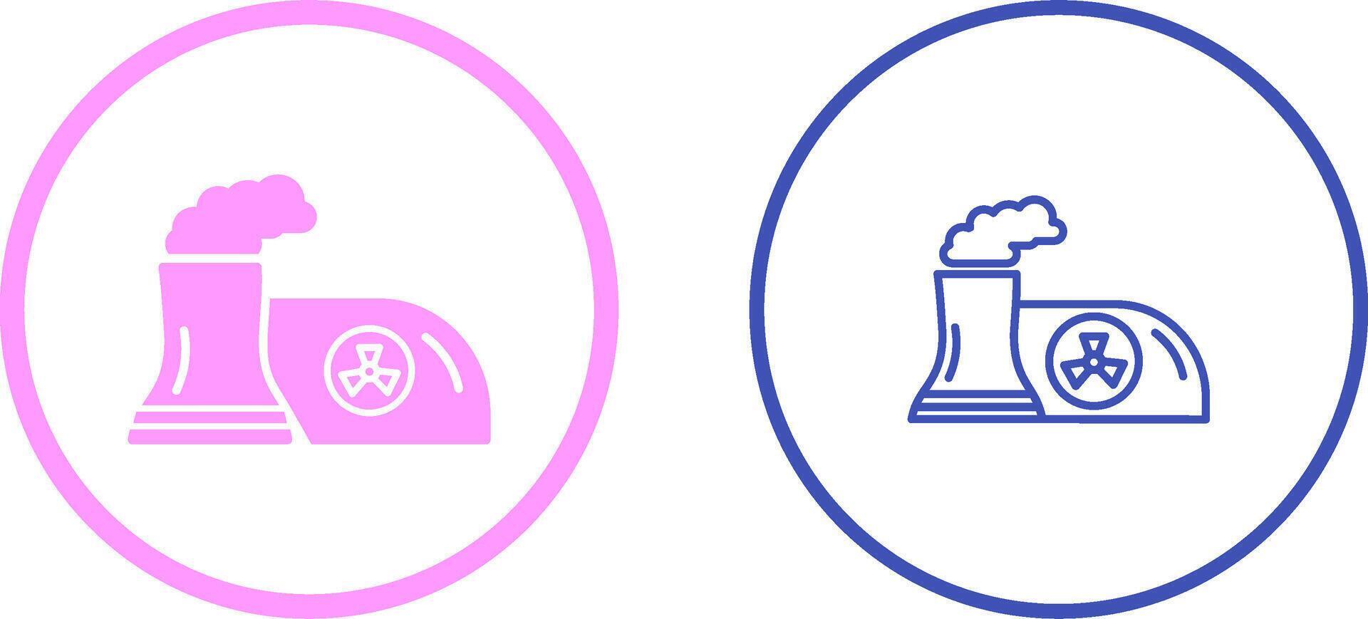 Nuclear Plant Vector Icon