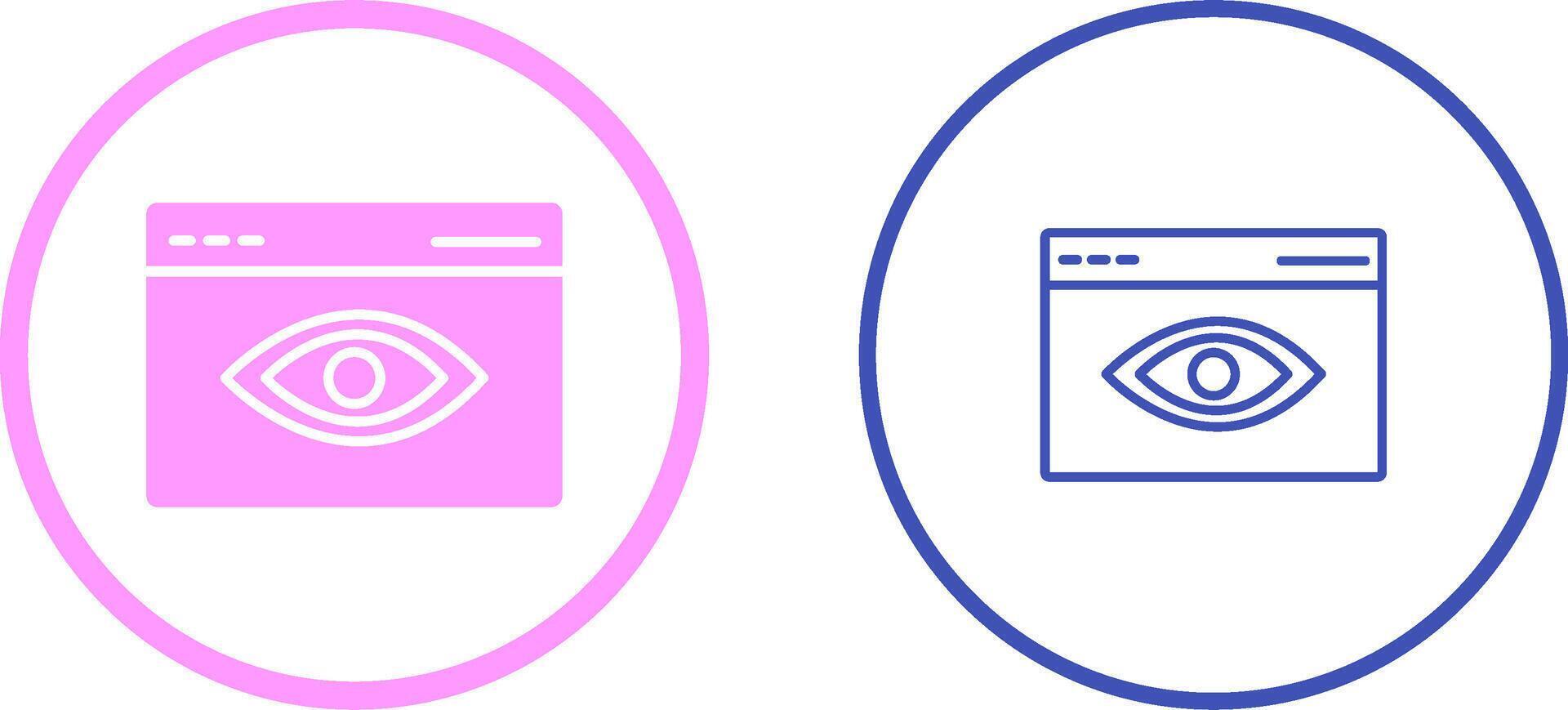 Web Visibility Vector Icon