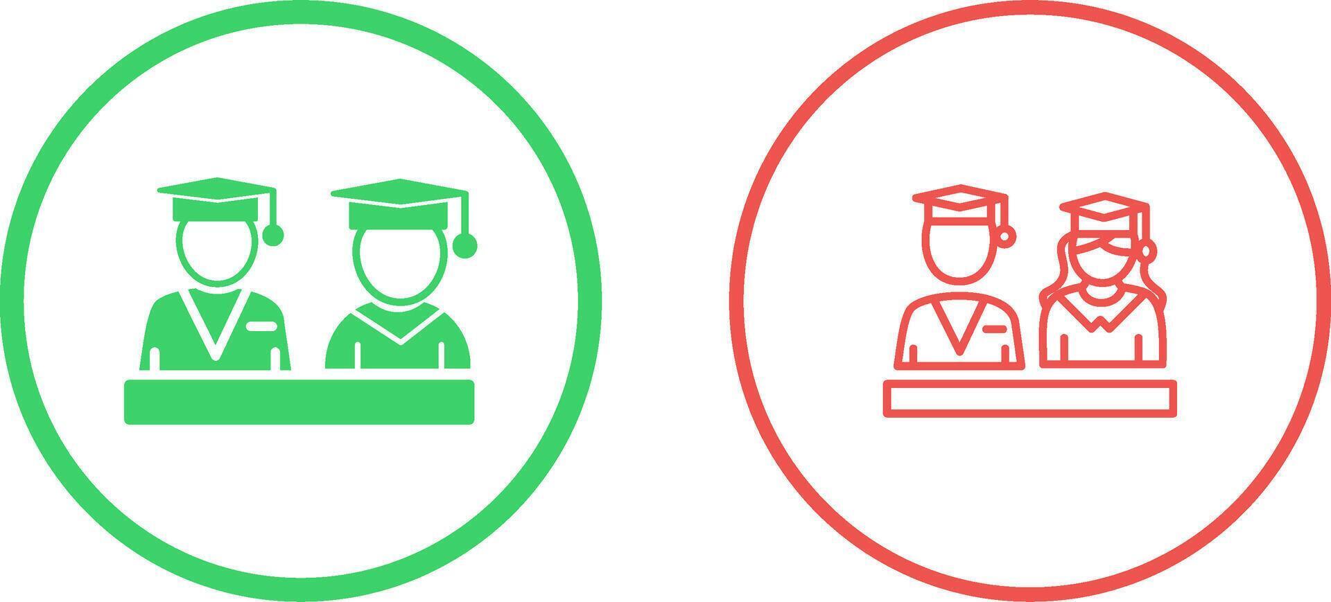 Students Sitting Vector Icon
