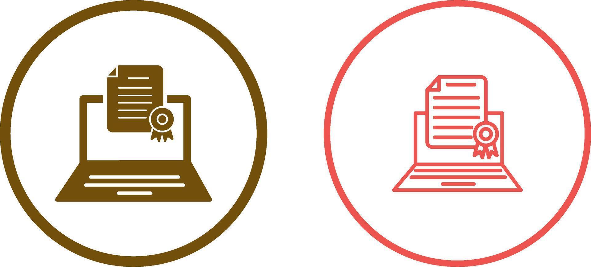 Online Graduation Vector Icon
