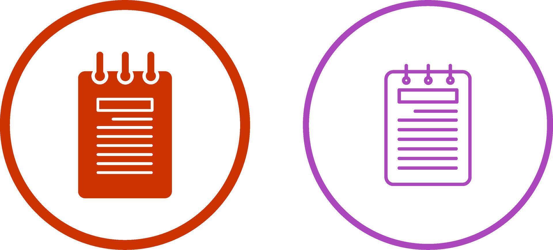 Notepad Vector Icon