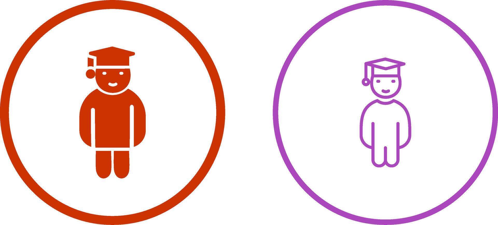 Graduate Student Vector Icon