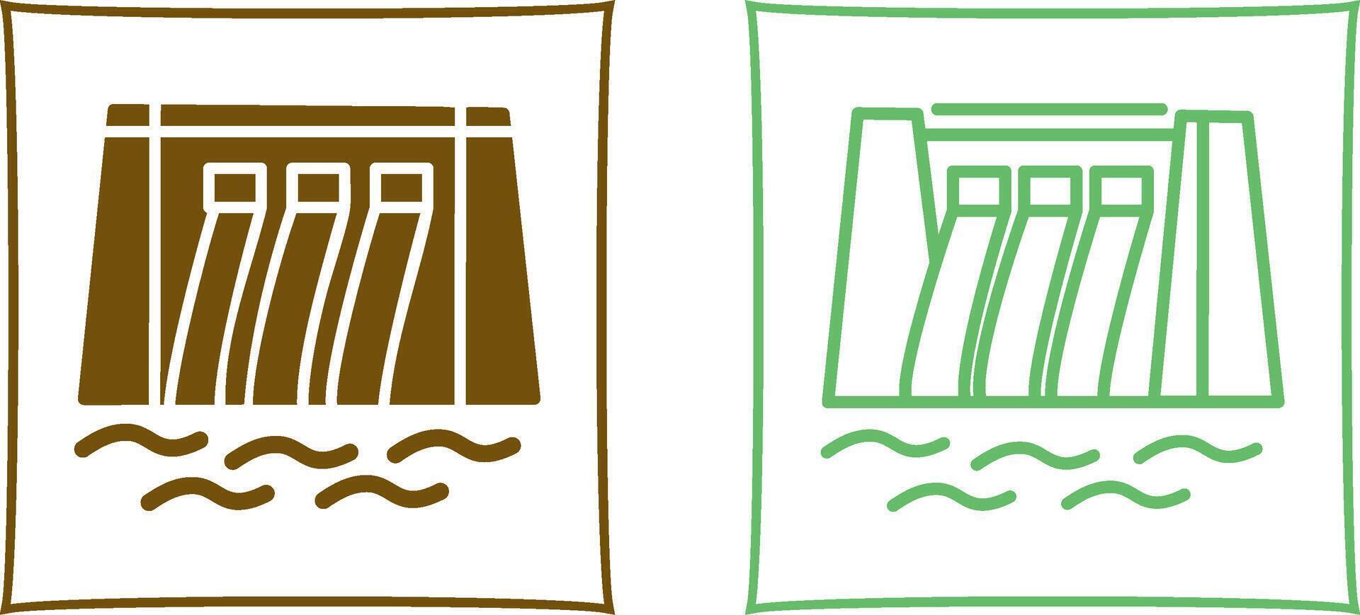 Water Dam Vector Icon