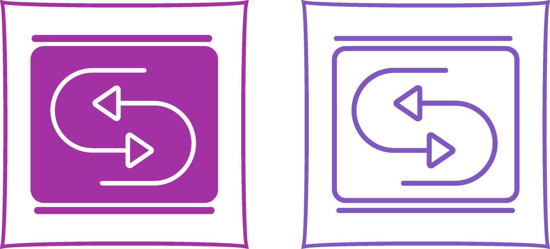 Reverse Arrow Vector Icon