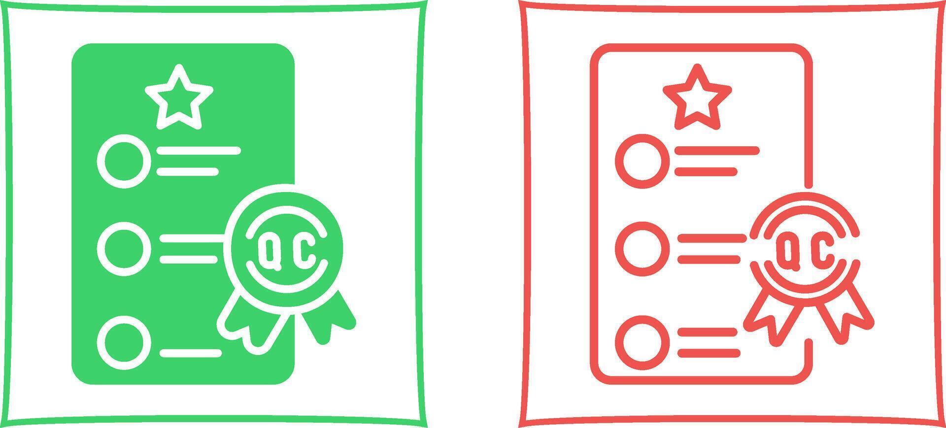 Quality Control Vector Icon