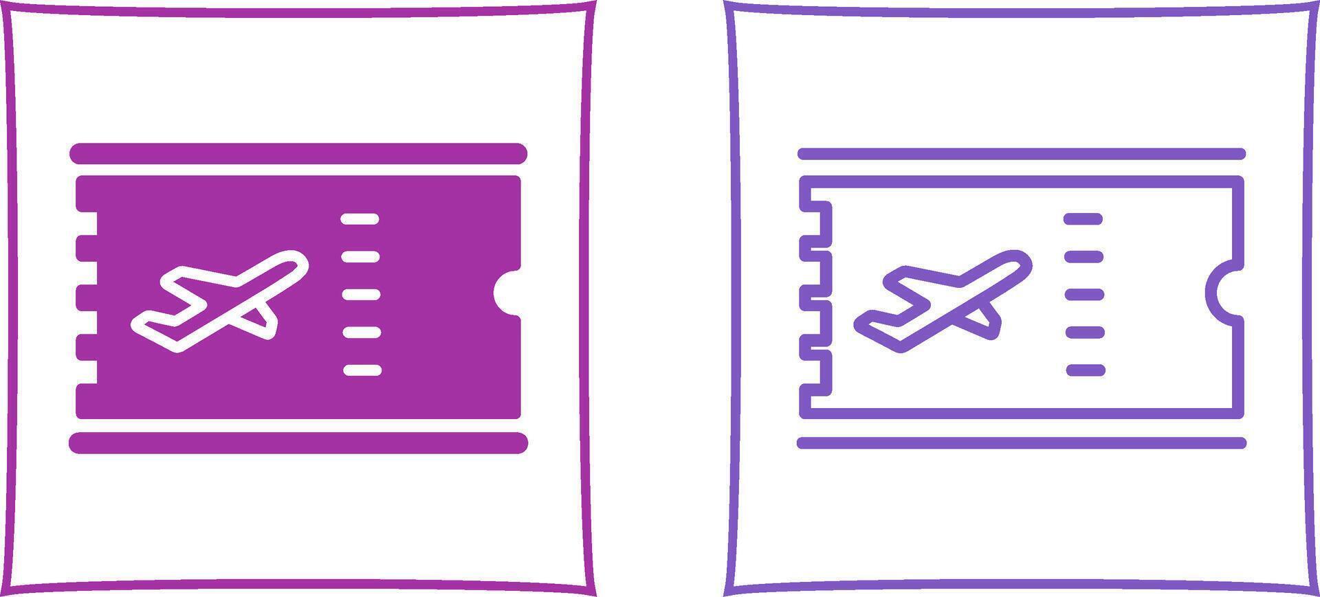 Plane Tickets Vector Icon