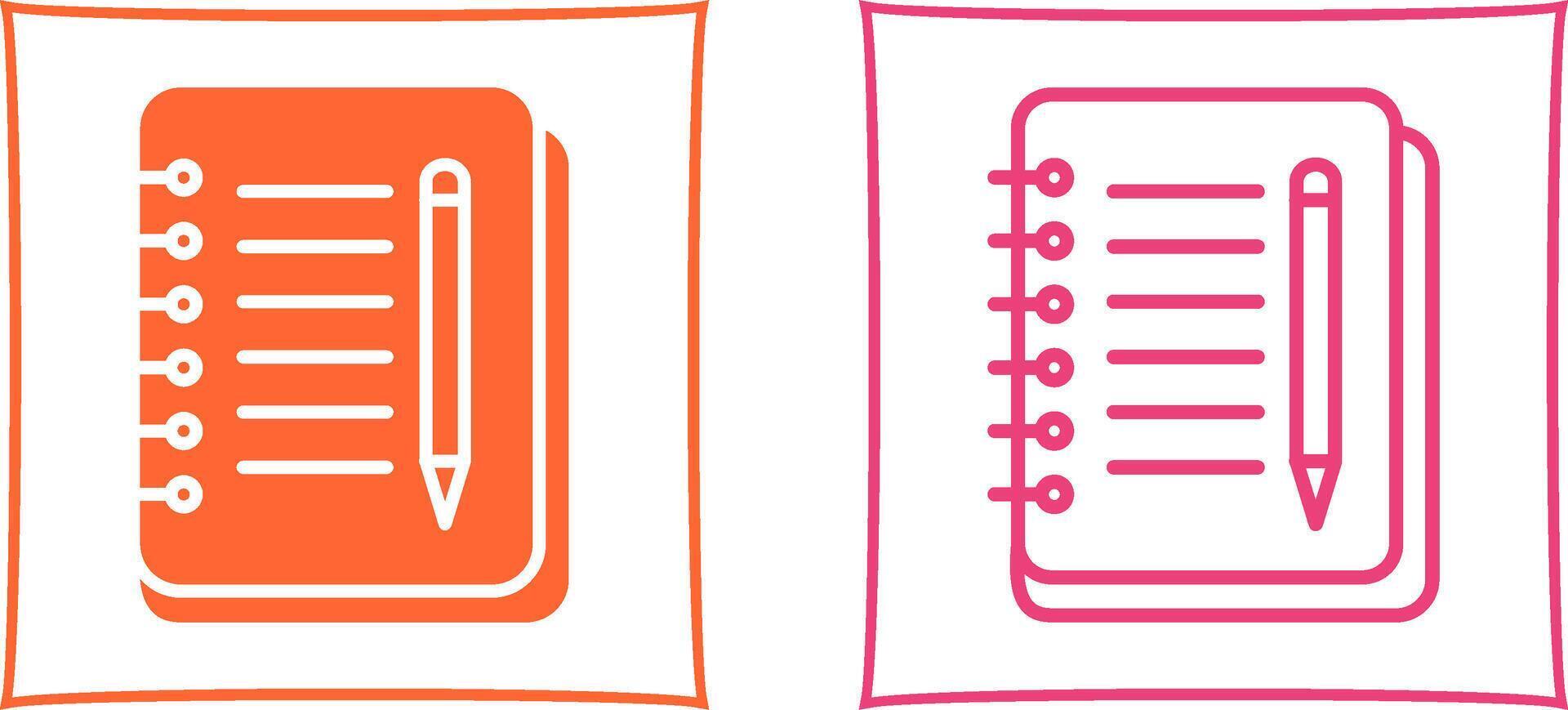 Notebook And Pen Vector Icon