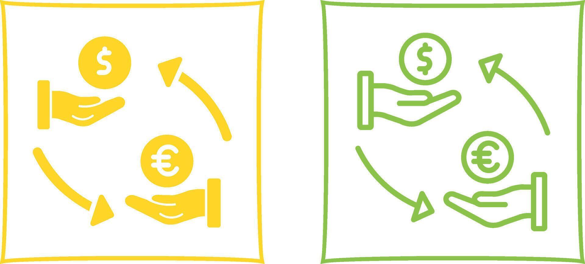 Dollar To Euro Vector Icon