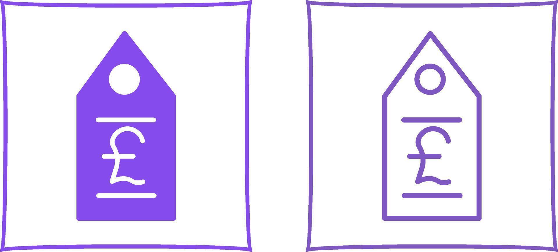 Pound Tag Vector Icon