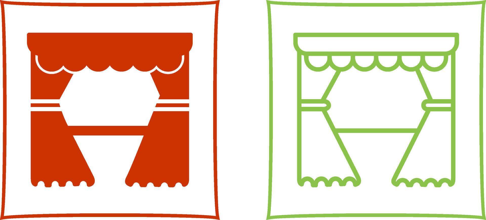 Curtains  Vector Icon