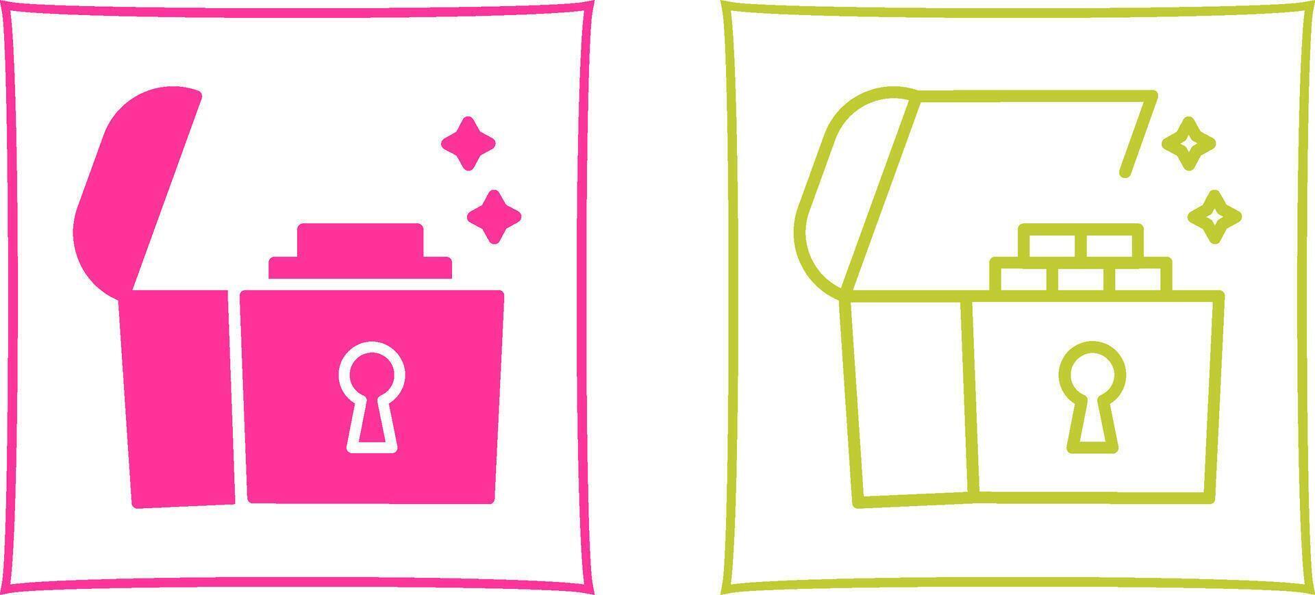 Open Treasure Box Vector Icon