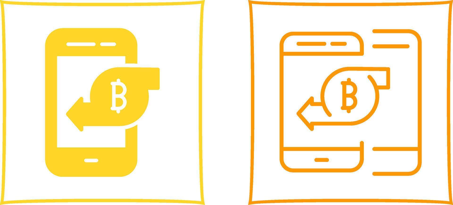 Bitcoin Mobile Vector Icon
