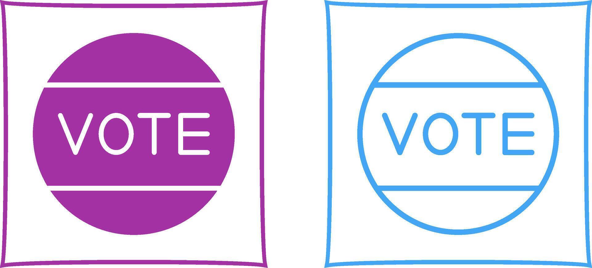 icono de vector de voto